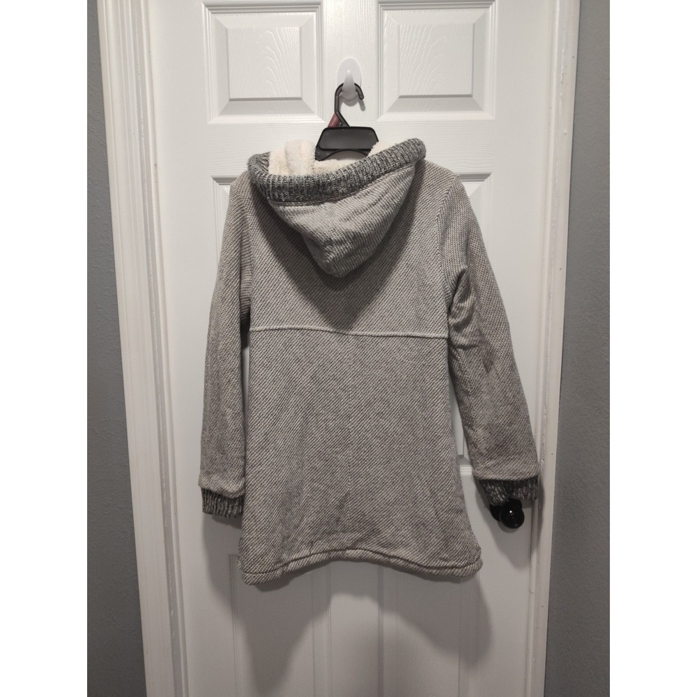 Rip Curl Penny Longline Fleece Lined Jacket Small Gray Hoodie Full Zip Cozy Warm - Picture 11 of 12